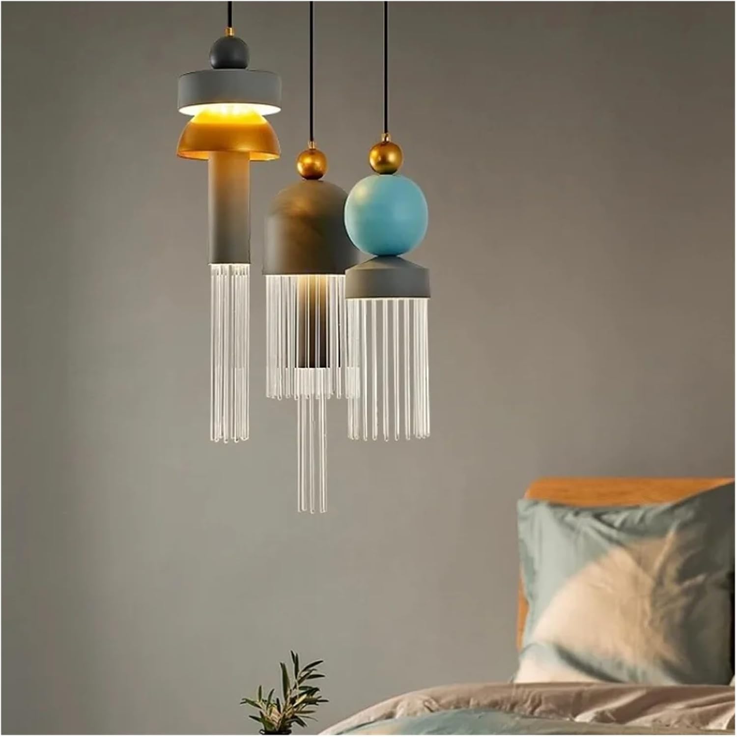 Pack de 3 suspensions Totem créative au design moderne