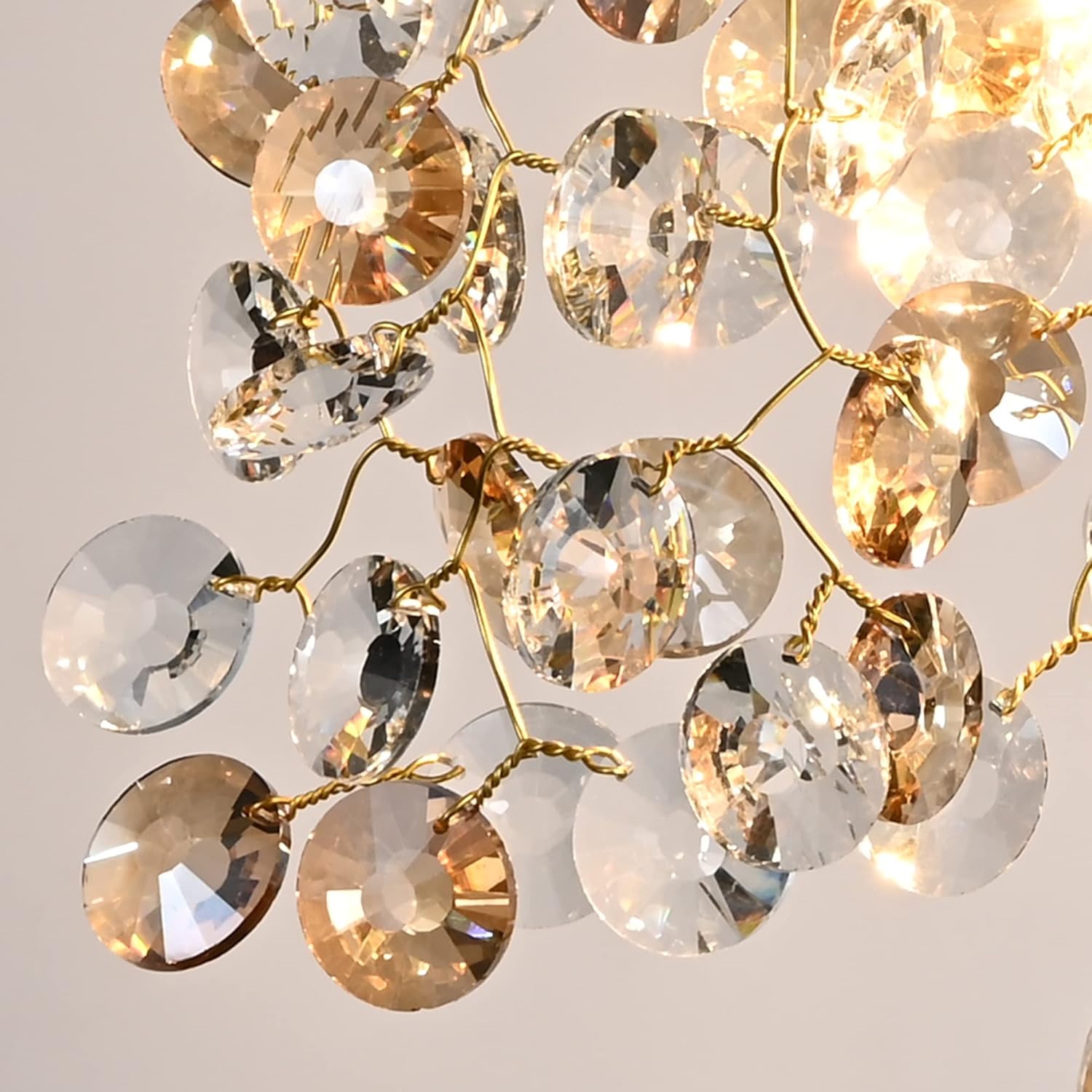 Lustre traditionnel Champ 60cm en verre cristallin pour salon marocain - Light Deco