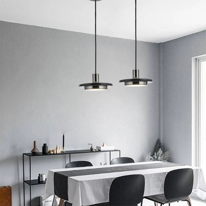 Suspension Dark silver moderne en marbre naturel