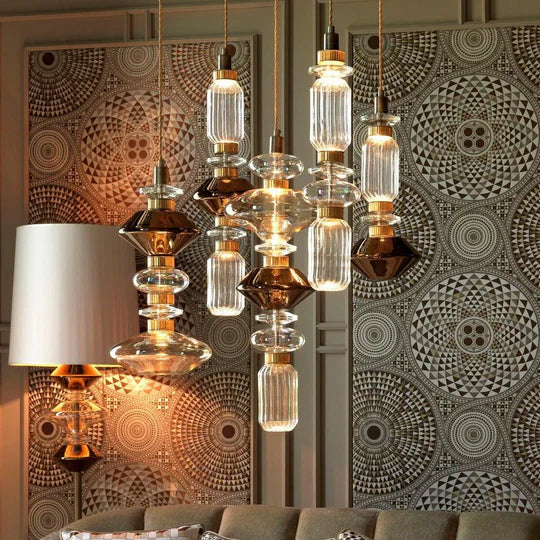 Suspension Letty en verre soufflé décorative au design moderne