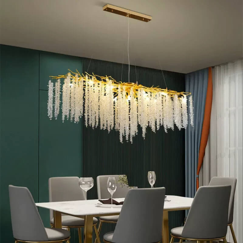 Lustre Diams 120cm en cristal pour salon marocain - Light Deco