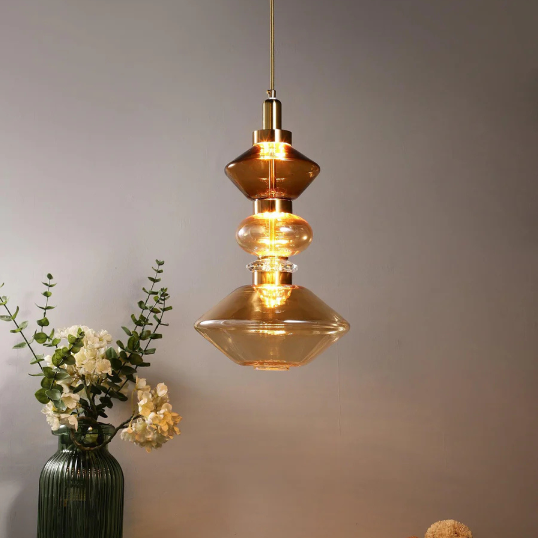 Suspension Letty en verre soufflé décorative au design moderne