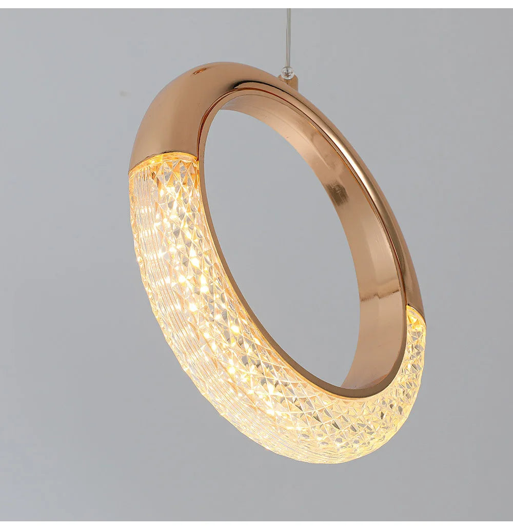 Suspension Croissant & Lune Rose Gold - Light Deco