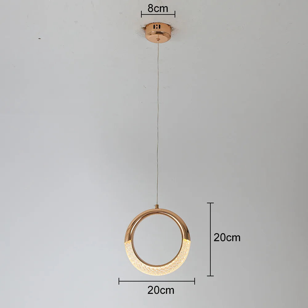 Suspension Croissant & Lune Rose Gold - Light Deco