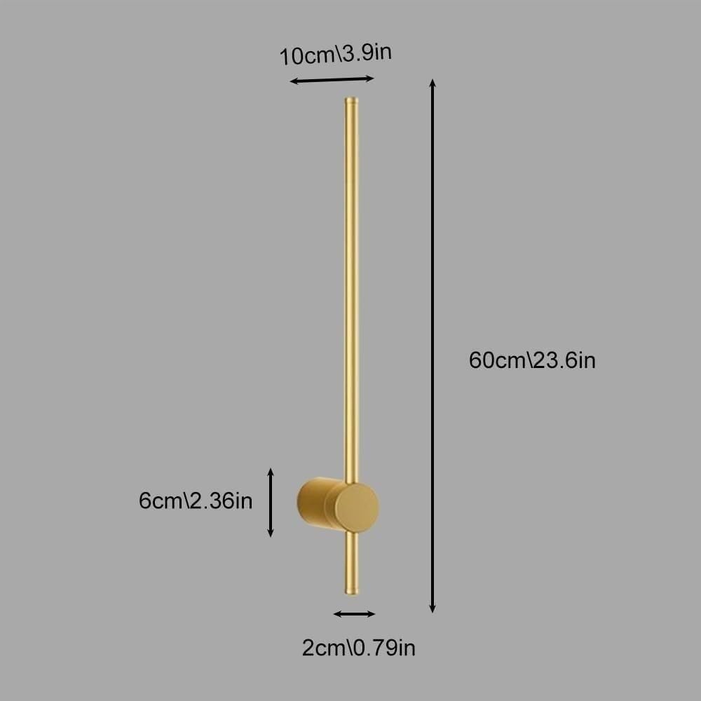 Applique murale LED linéaire en doré