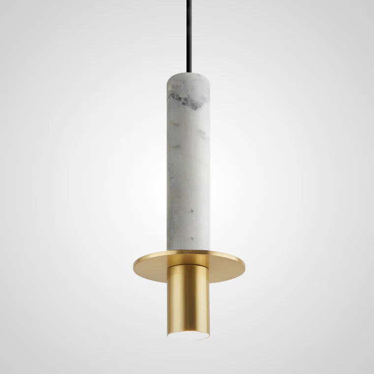 Suspension Chicky Blanche en marbre naturel lisse