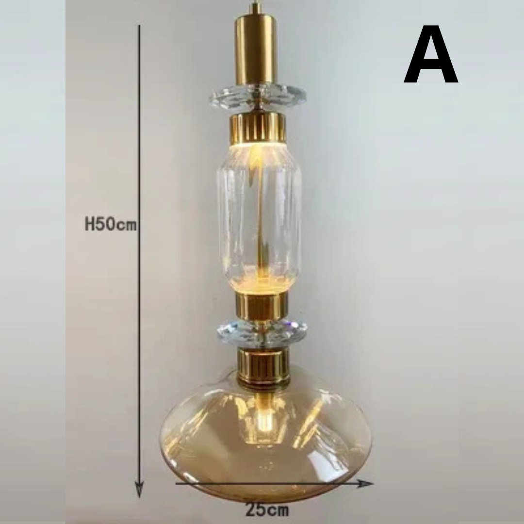 Suspension Letty en verre soufflé décorative au design moderne