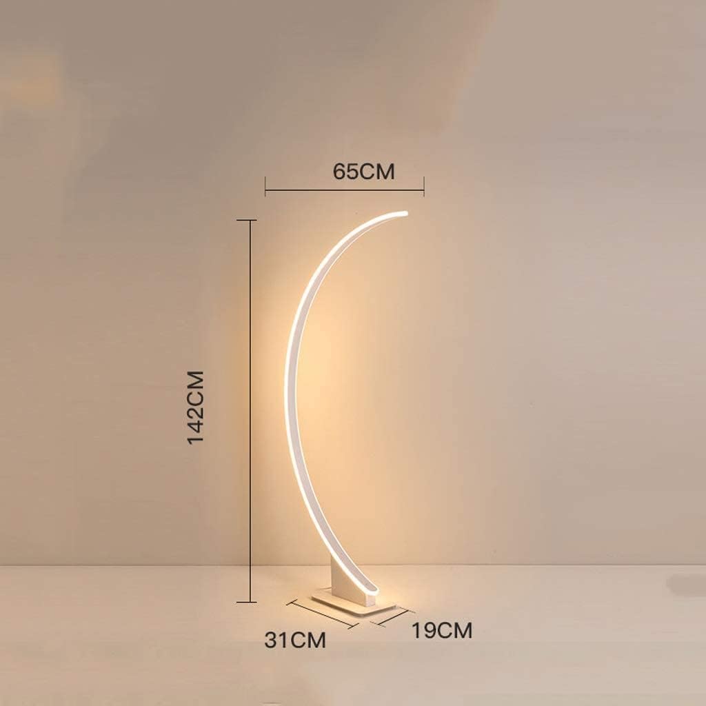 Lampadaire Curve demi cercle en noir à Led