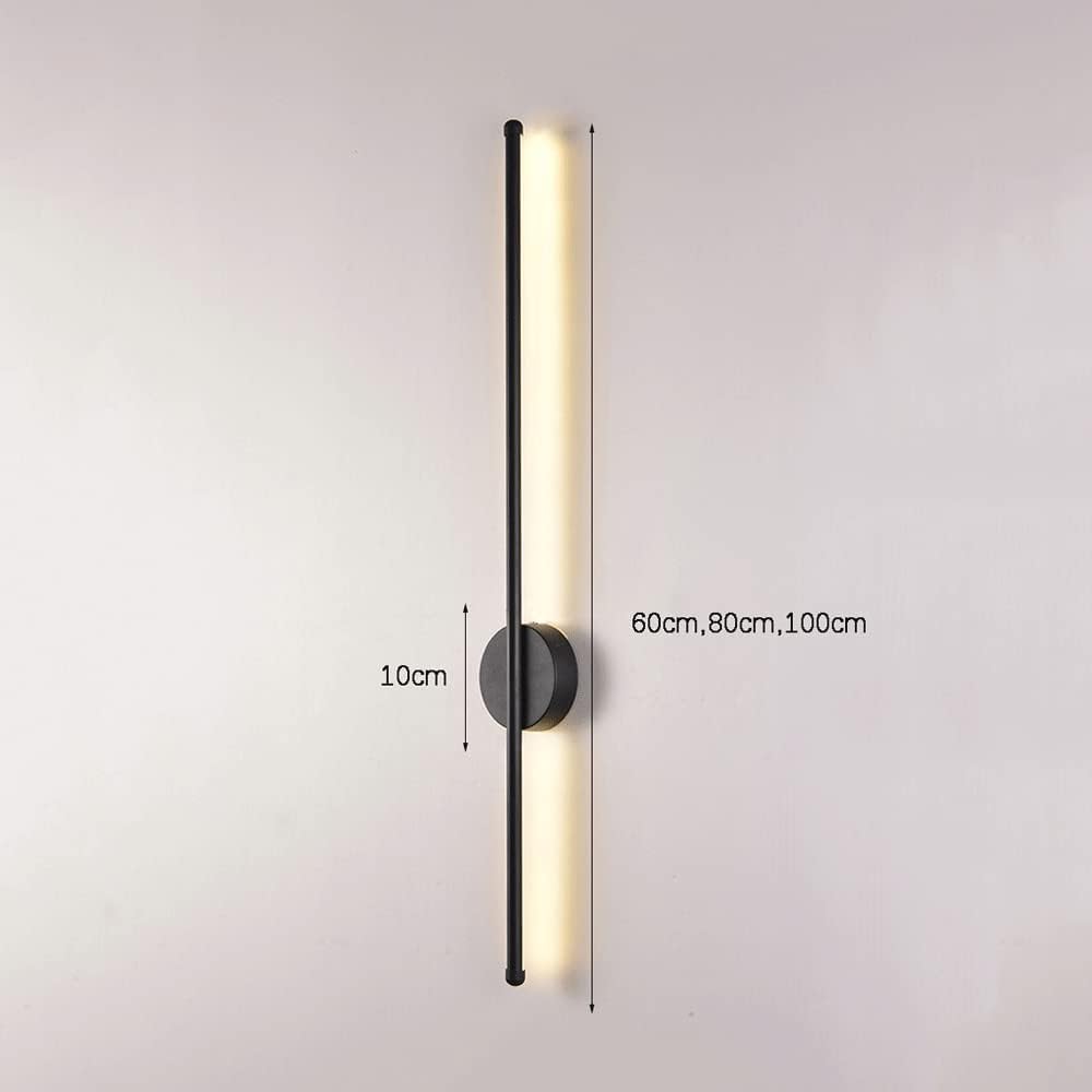 Applique murale noire simple longiligne