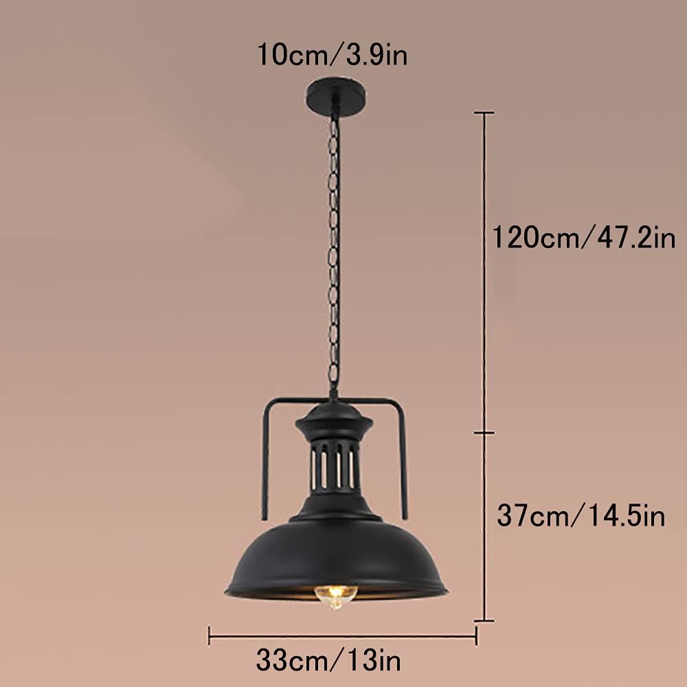 Suspension Noire pour ilot de cuisine au style industriel - Light Deco