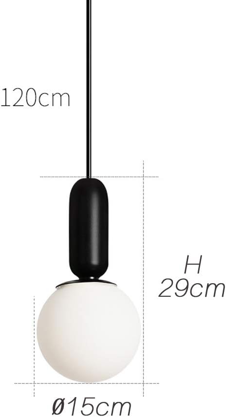 Suspension Luminaire Calcite noire avec boule blanche Maroc - Light Deco