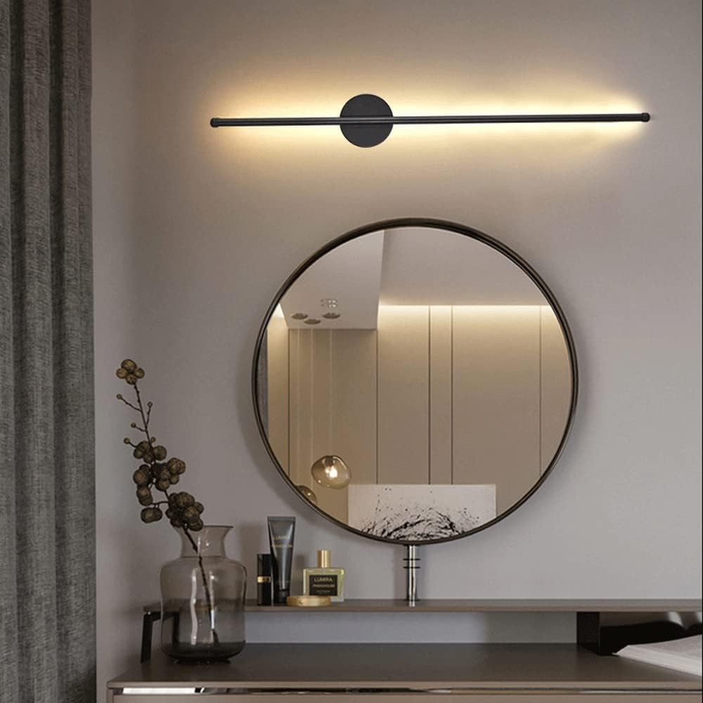 Applique murale noire simple longiligne