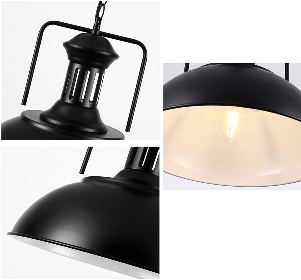 Suspension Noire pour ilot de cuisine au style industriel - Light Deco