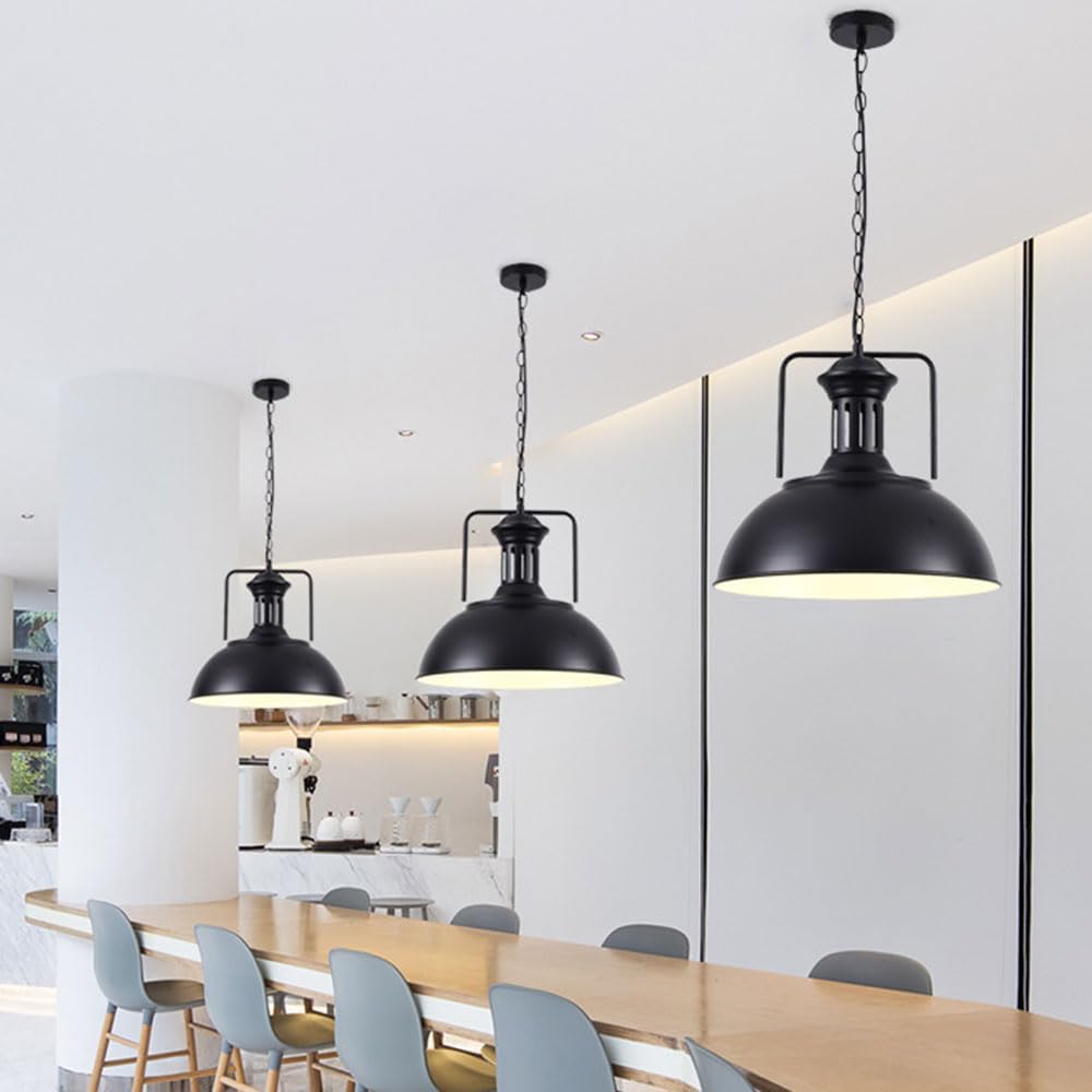 Suspension Noire pour ilot de cuisine au style industriel - Light Deco