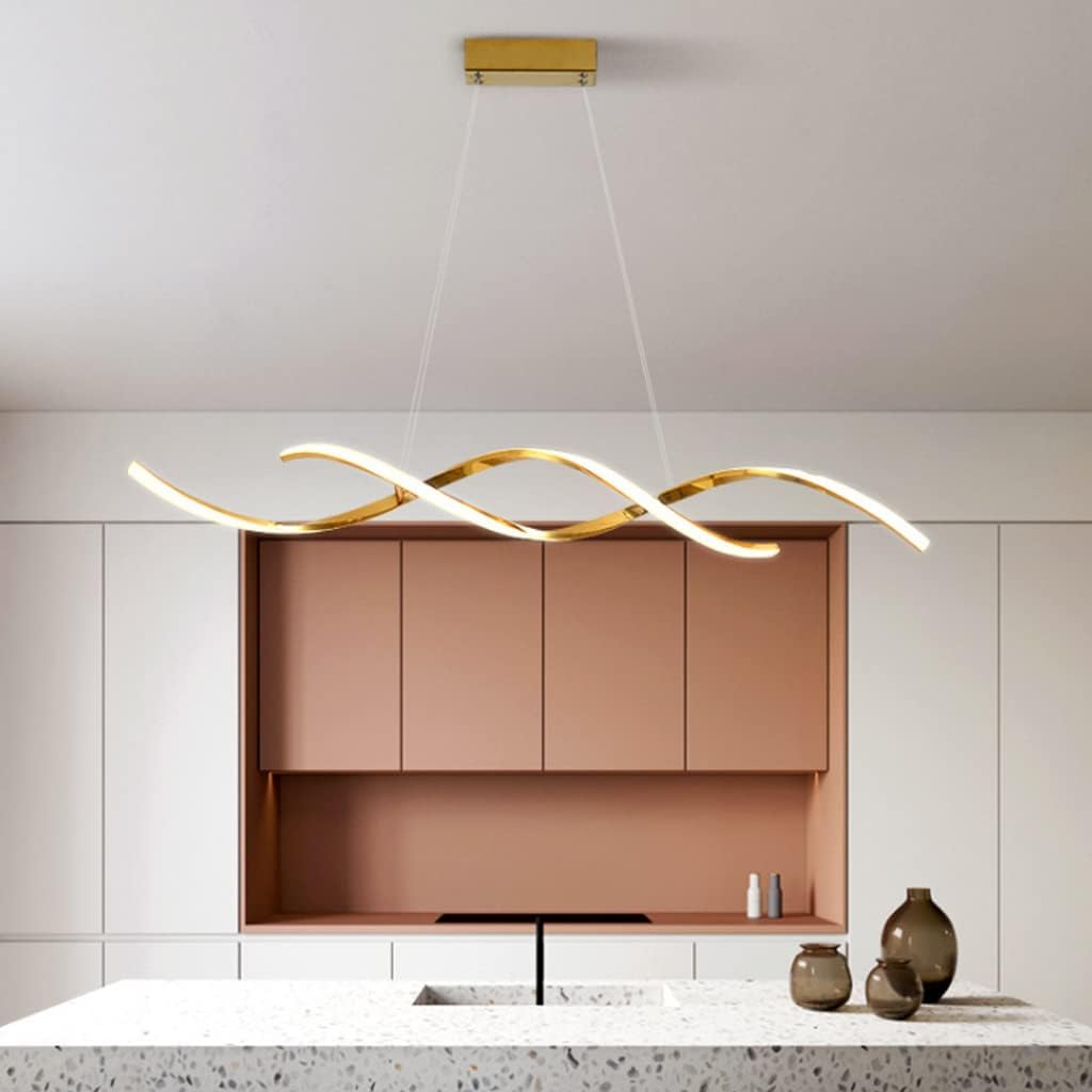 Lustre créatif moderne longiligne rose gold