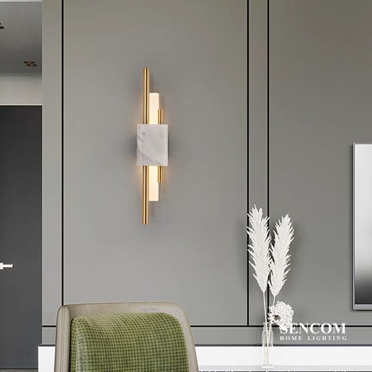 Applique murale en marbre naturel blanc