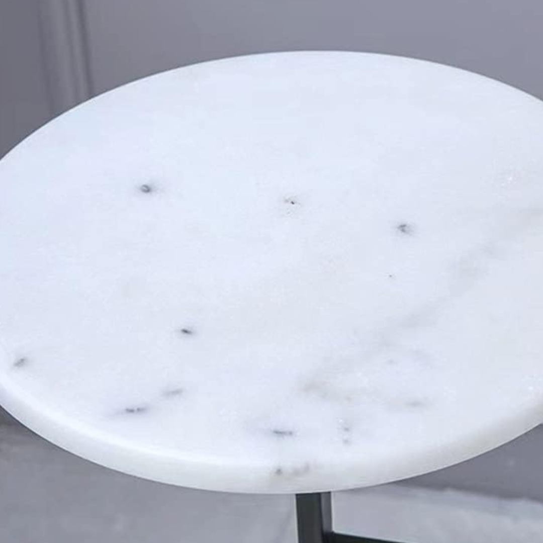 Lampadaire Sélian à LED incurvé avec support en marbre