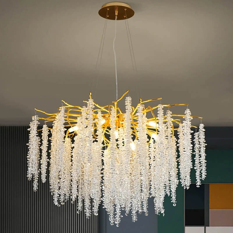 Lustre Diams 60cm en cristal pour salon marocain - Light Deco