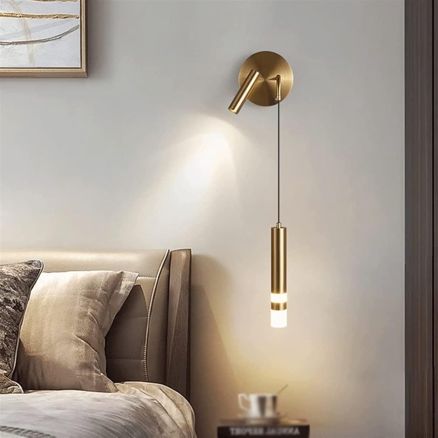 Applique murale & Liseuse doré orientable 2 en 1