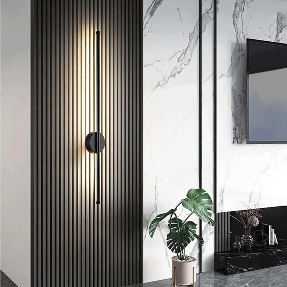 Applique murale noire simple longiligne