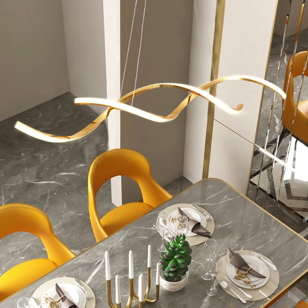 Lustre créatif moderne longiligne rose gold