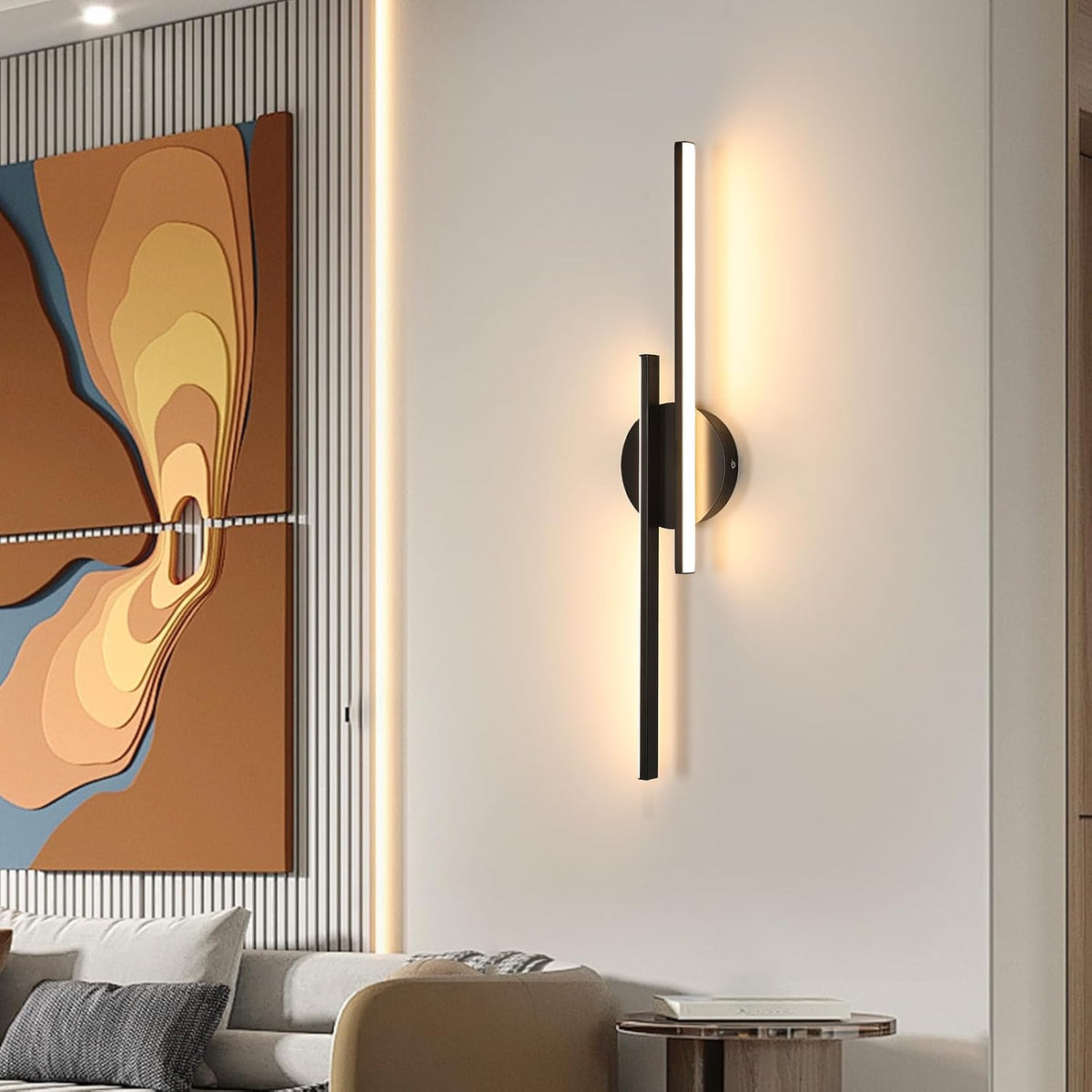 Applique murale Duo linéaire noire