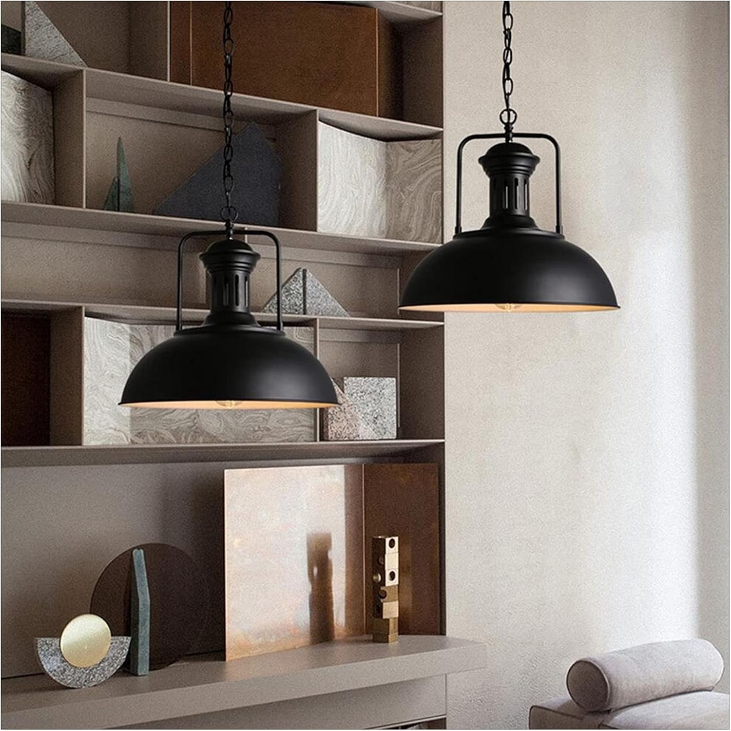 Suspension Noire pour ilot de cuisine au style industriel - Light Deco