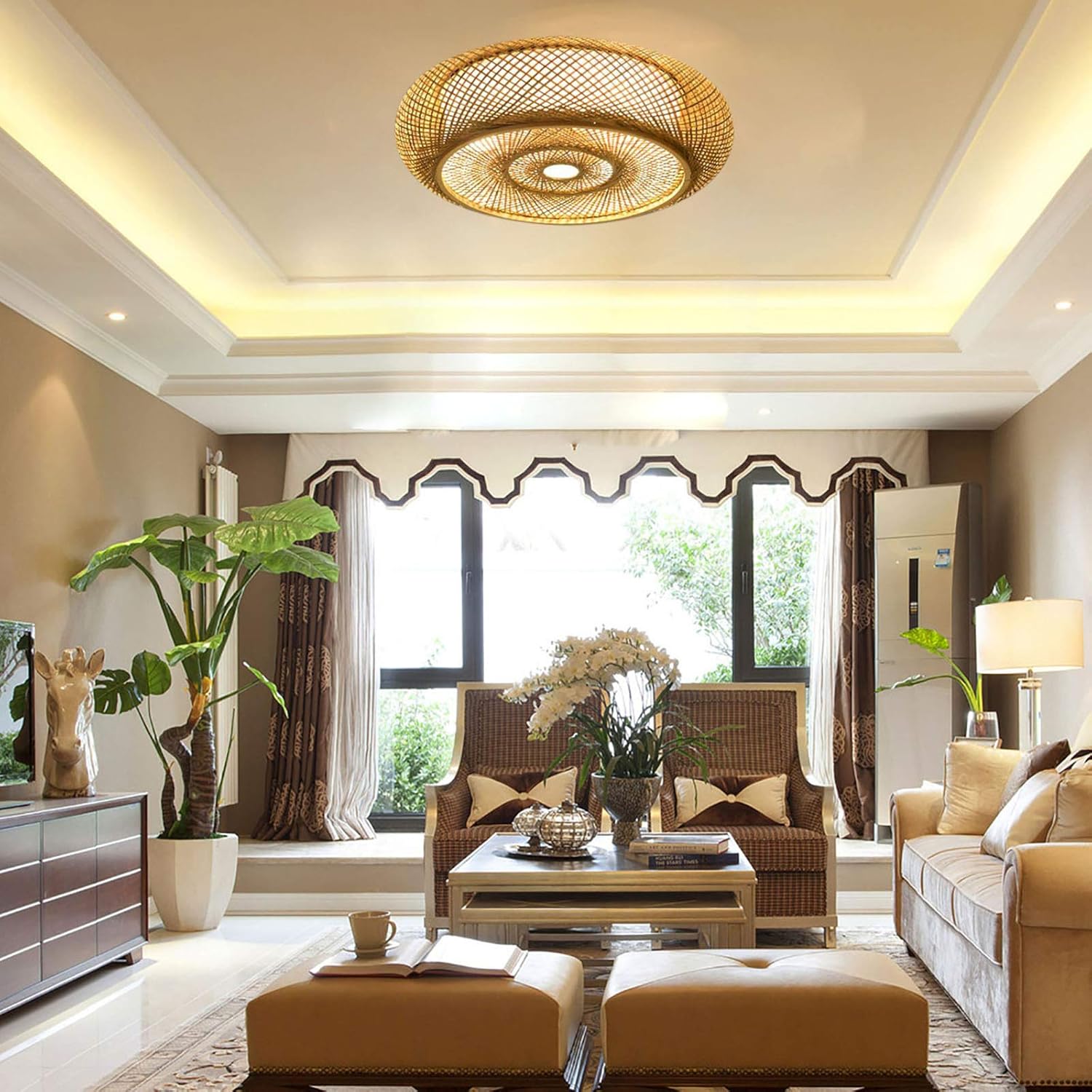 Plafonnier en Bambou naturel