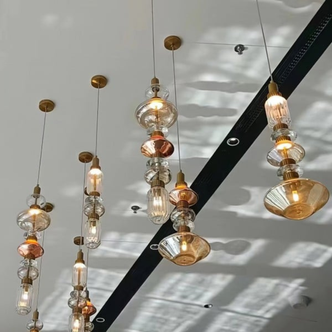 Suspension Letty en verre soufflé décorative au design moderne