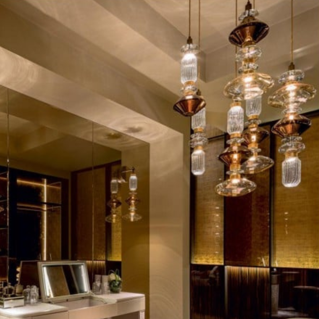 Suspension Letty en verre soufflé décorative au design moderne