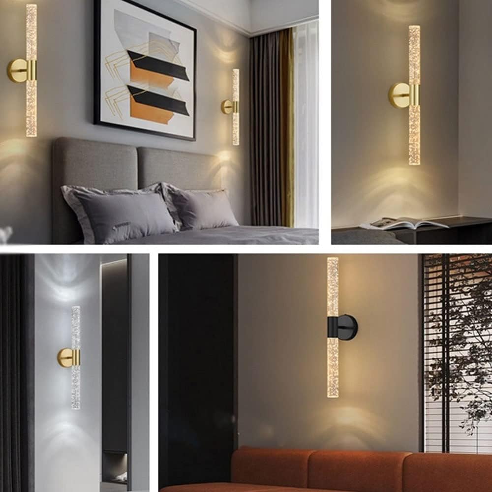 Applique murale dorée et verre moucheté - Light Deco