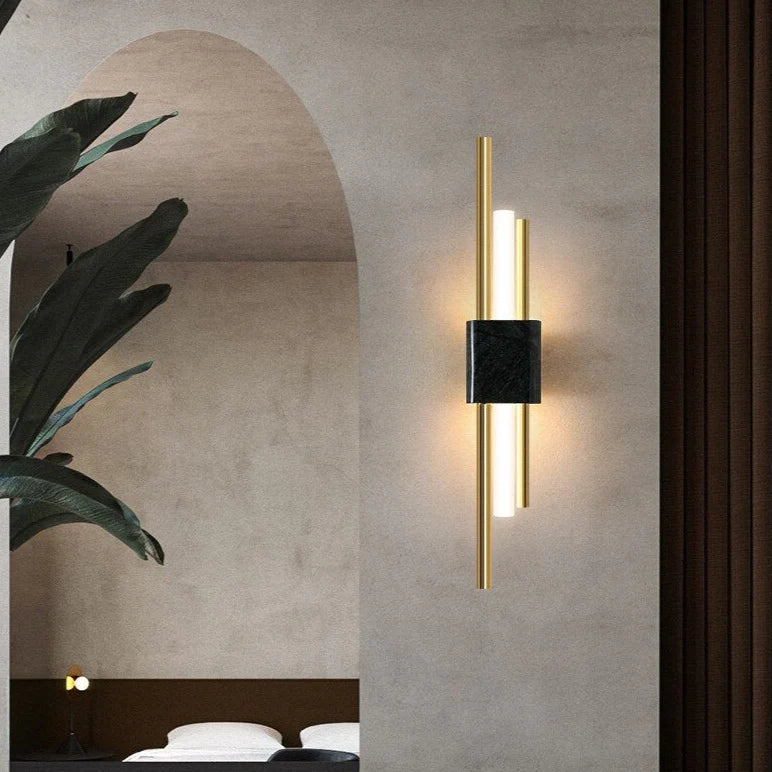 Applique murale en marbre naturel noire