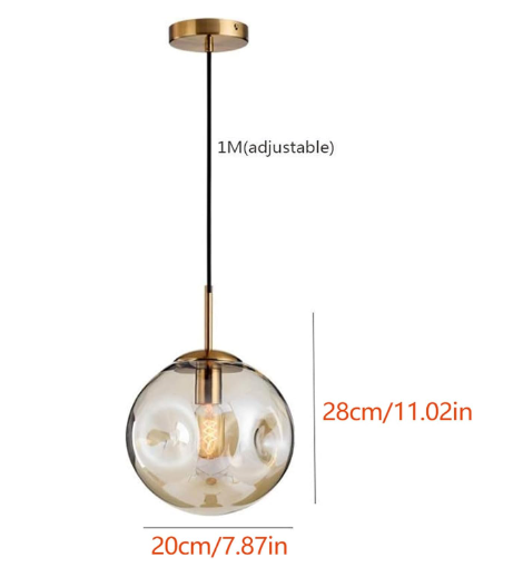 Suspension en Verre champagne pour salle à manger - Light Deco