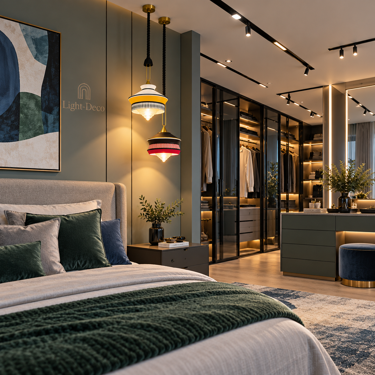 Suspension Contardi en tissu design moderne