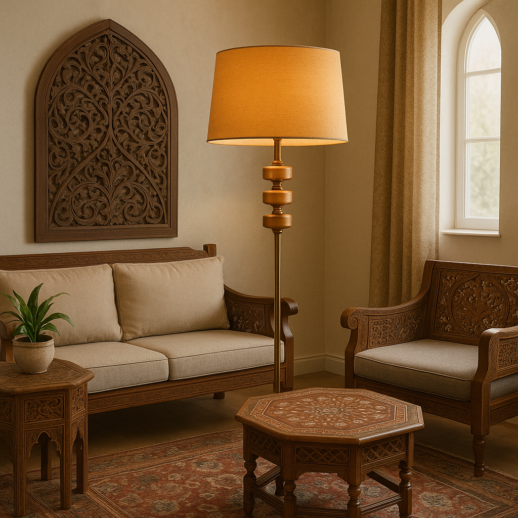 Lampadaire Soft à chapeau au design contemporain