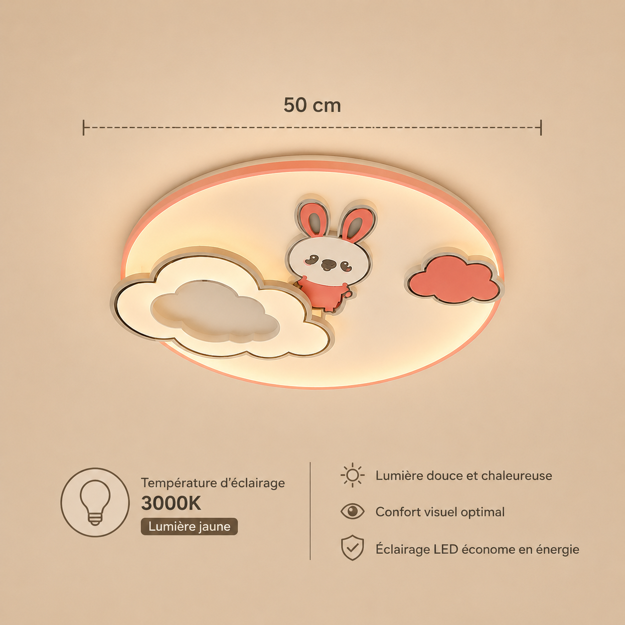 Plafonnier Décoratif Mimi pour Chambre Enfant Fille