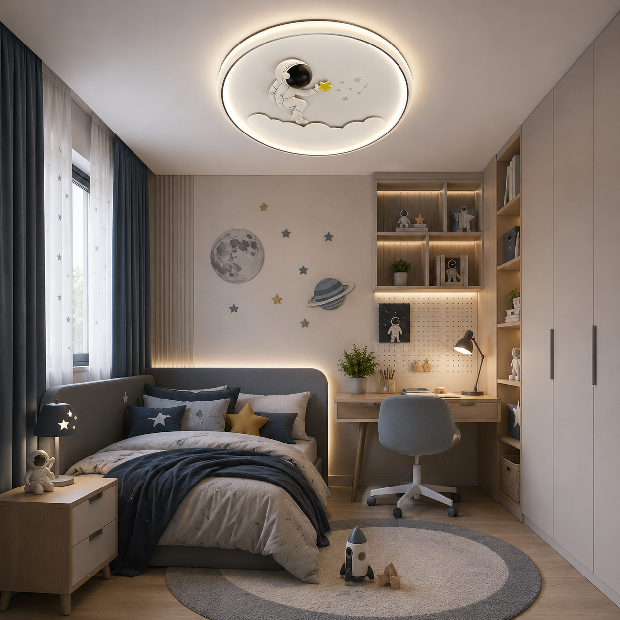Plafonnier Décoratif Astronaute pour Chambre Enfant Garçon