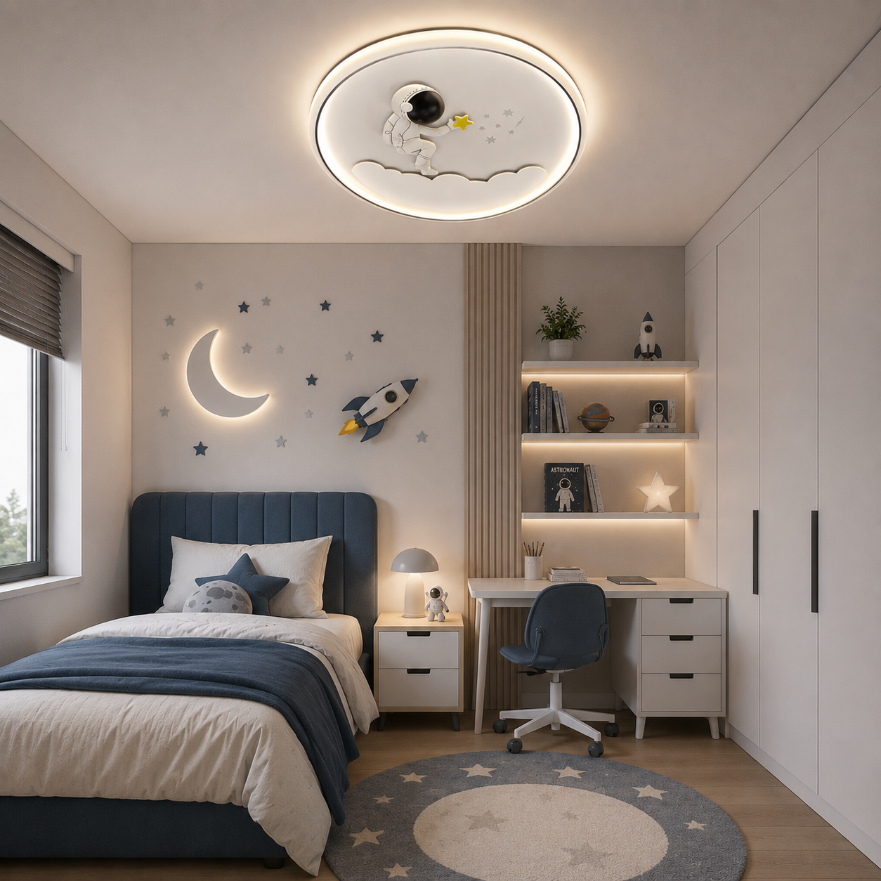 Plafonnier Décoratif Astronaute pour Chambre Enfant Garçon