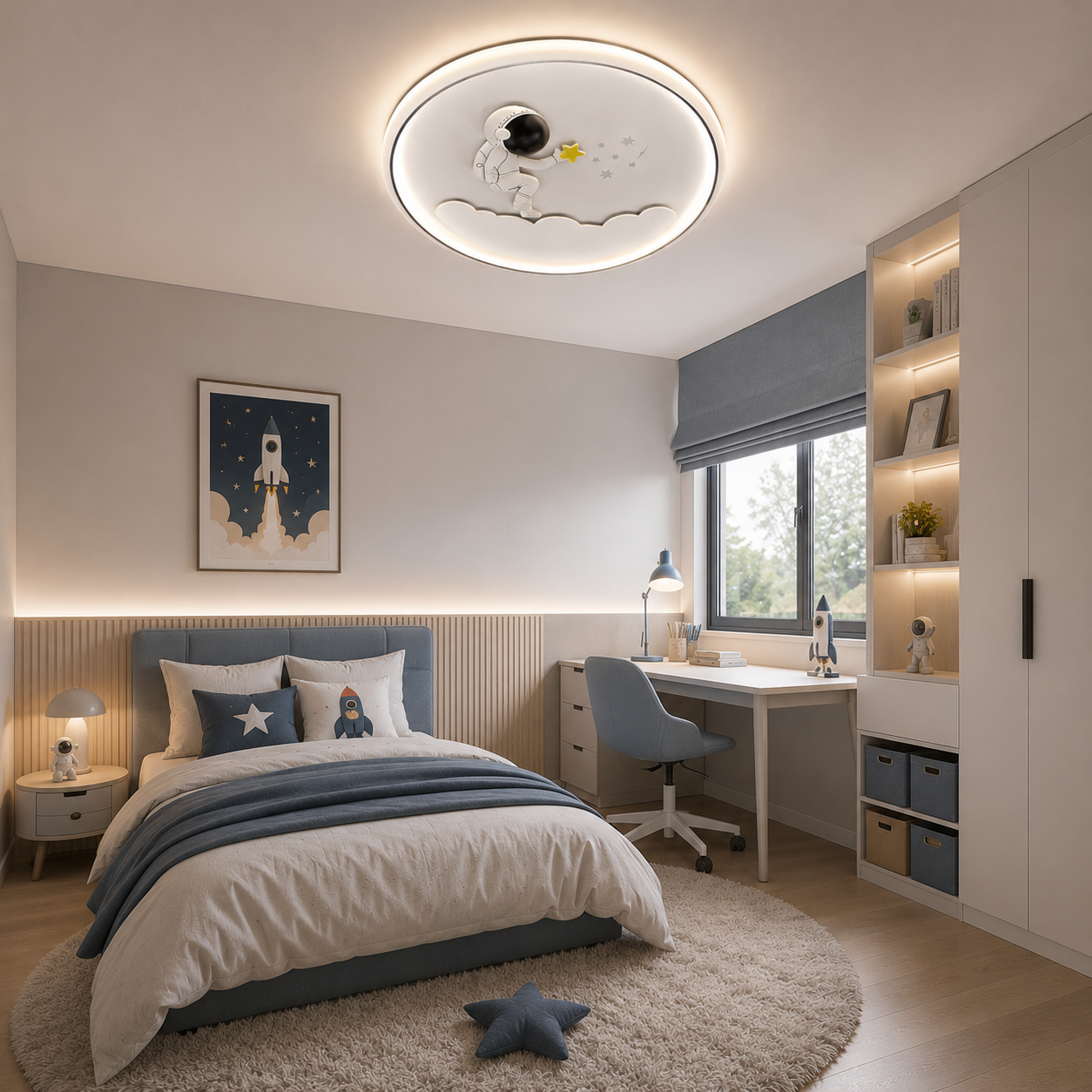 Plafonnier Décoratif Astronaute pour Chambre Enfant Garçon