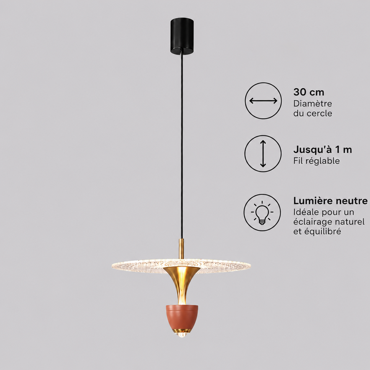 Suspension Peny à Led intégrée en ABS