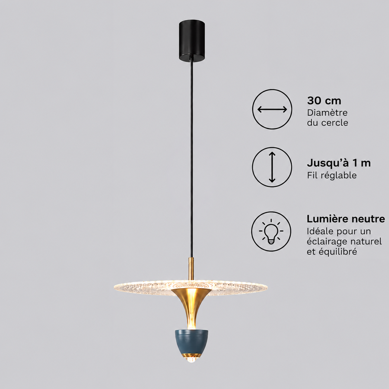 Suspension Peny à Led intégrée en ABS
