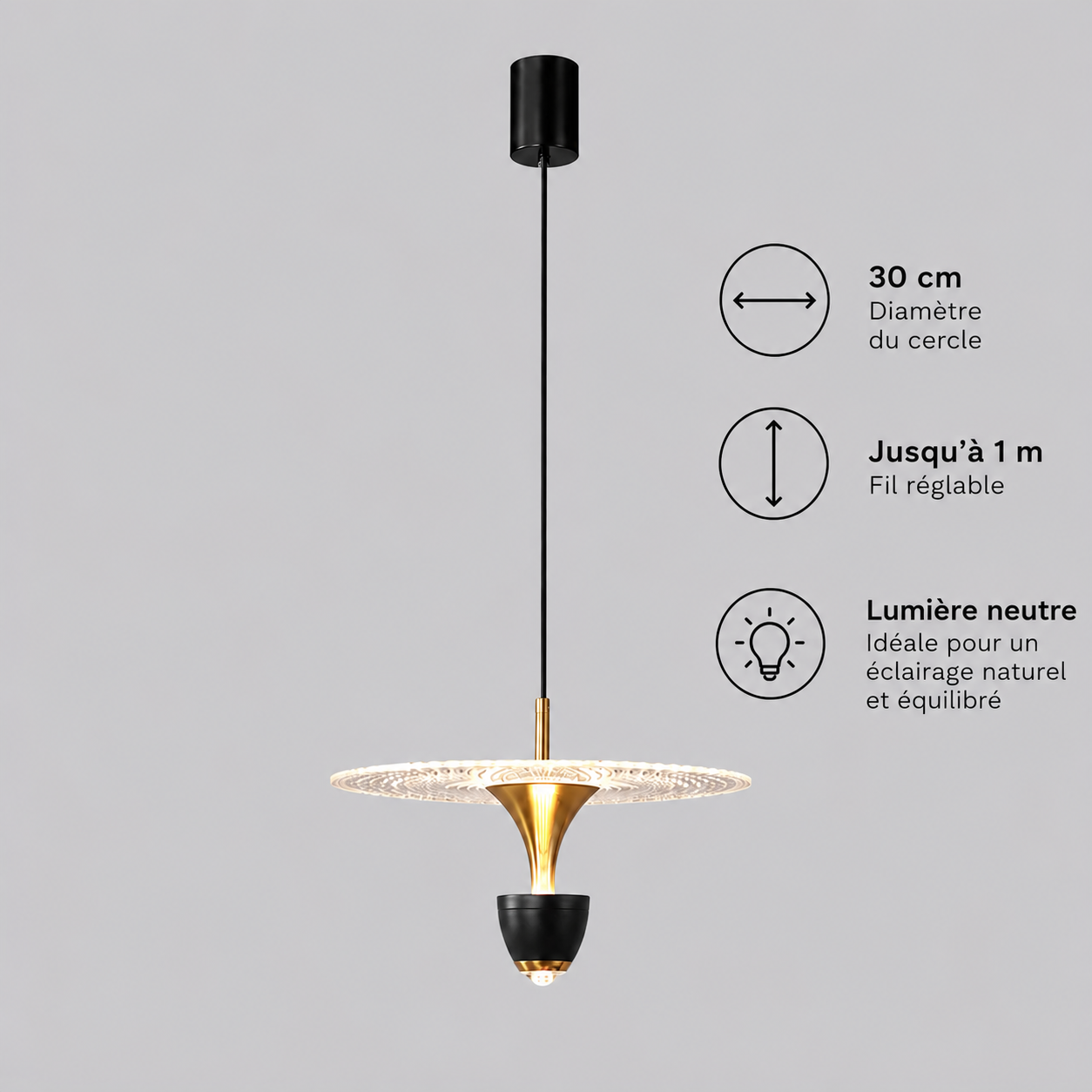 Suspension Peny à Led intégrée en ABS