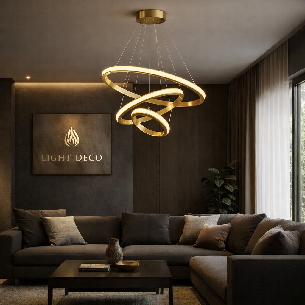 Suspension de chambre ou séjour dorée ou noire