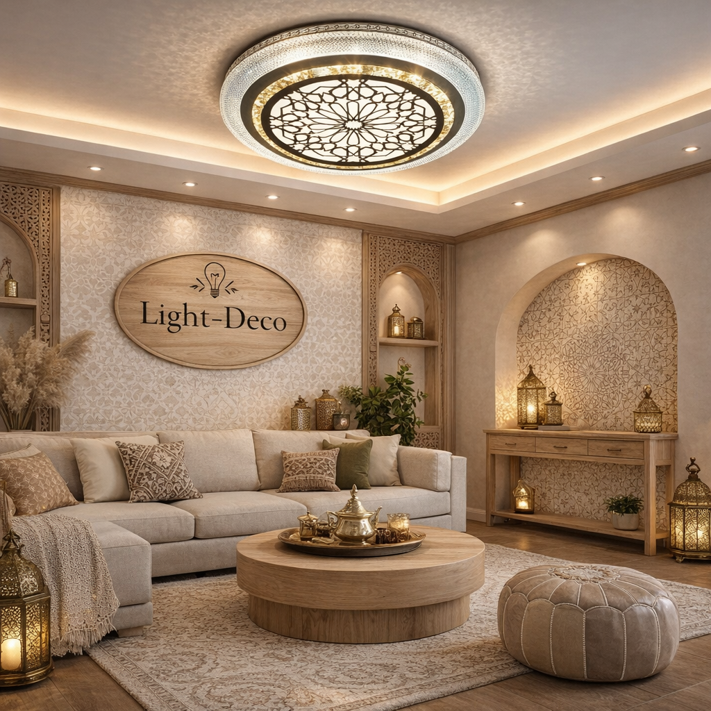 Plafonnier au style artisanal à éclairage moderne