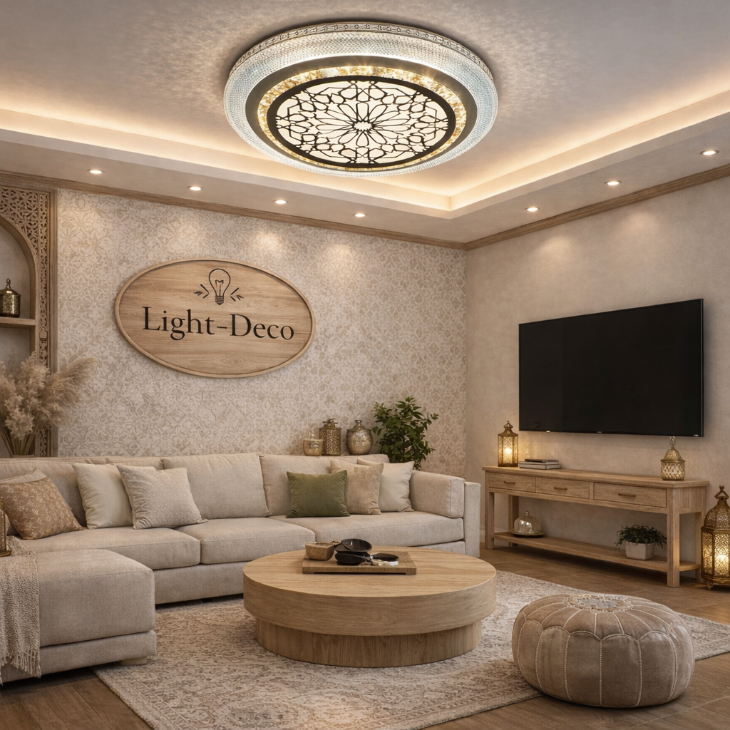 Plafonnier au style artisanal à éclairage moderne