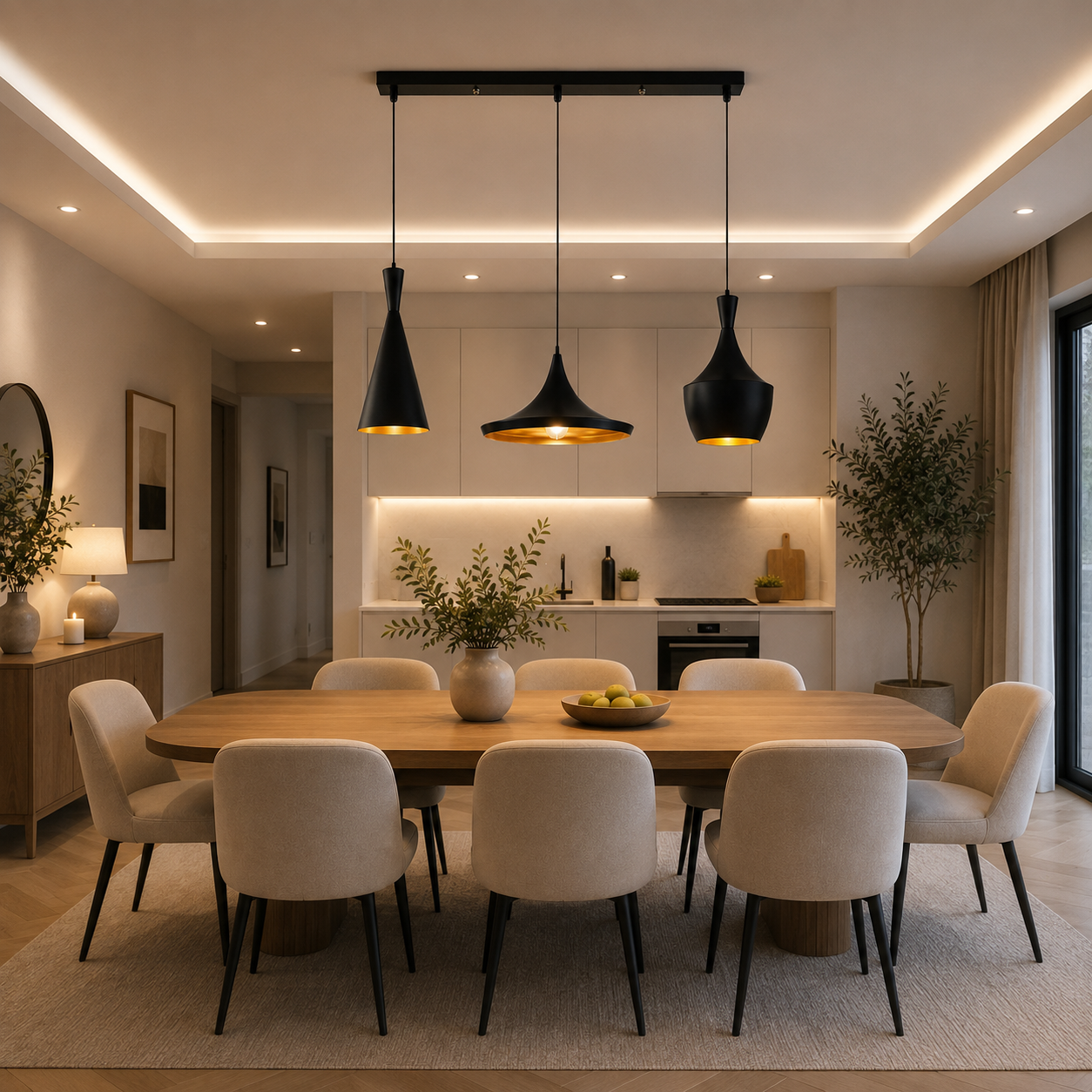 Suspension pour cuisine ou table à manger