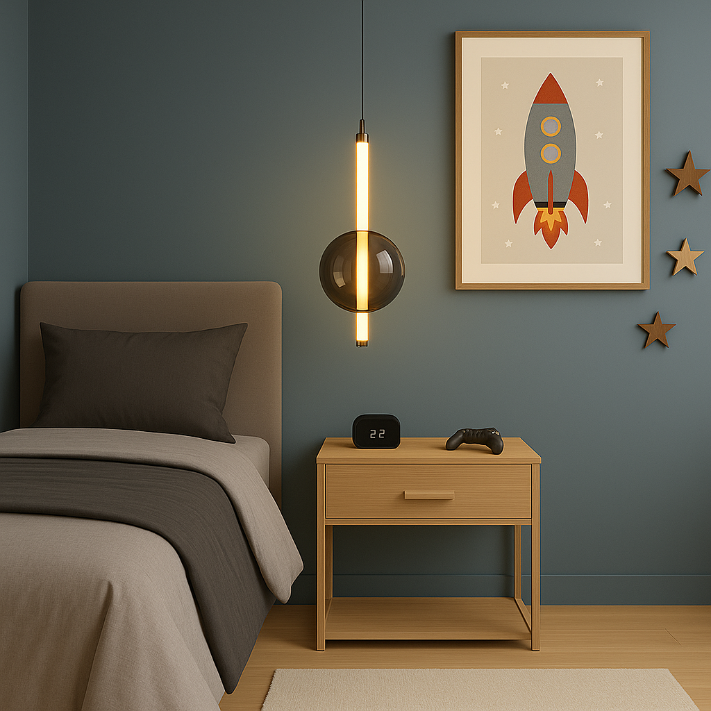 Suspension en verre soufflé moderne