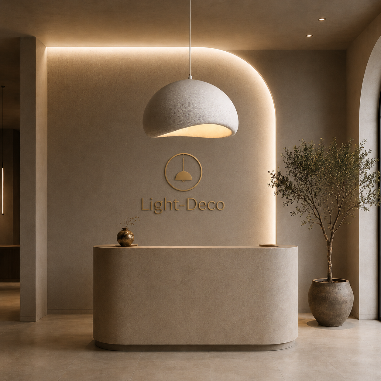 Suspension Wabi blanche au design moderne