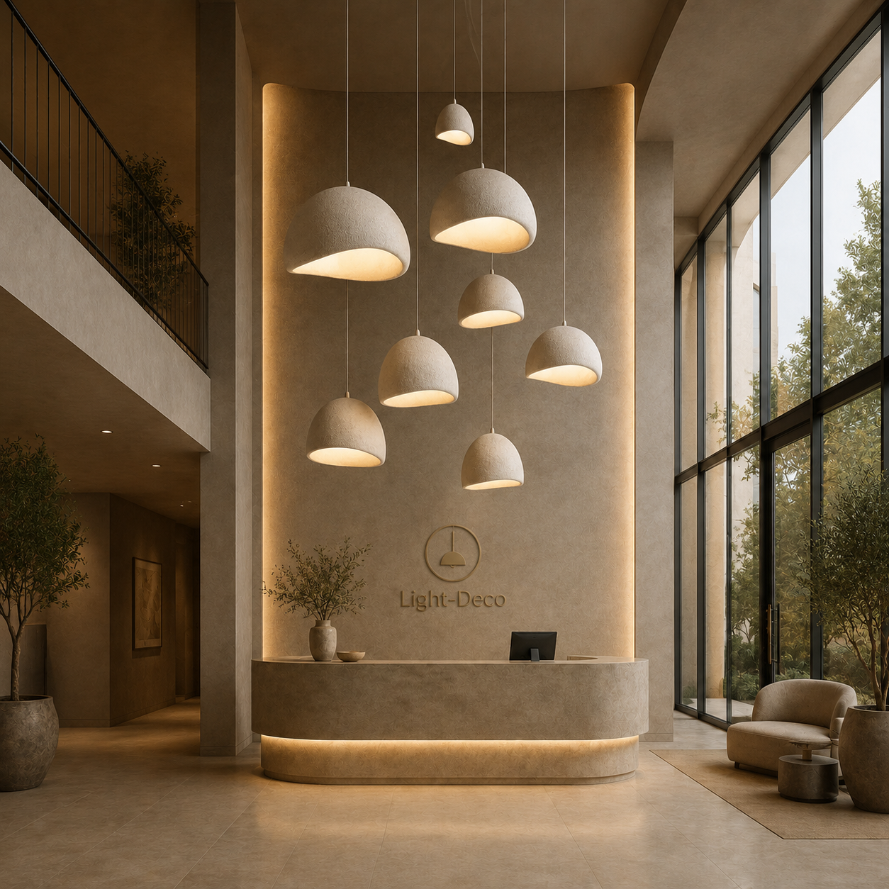 Suspension Wabi blanche au design moderne