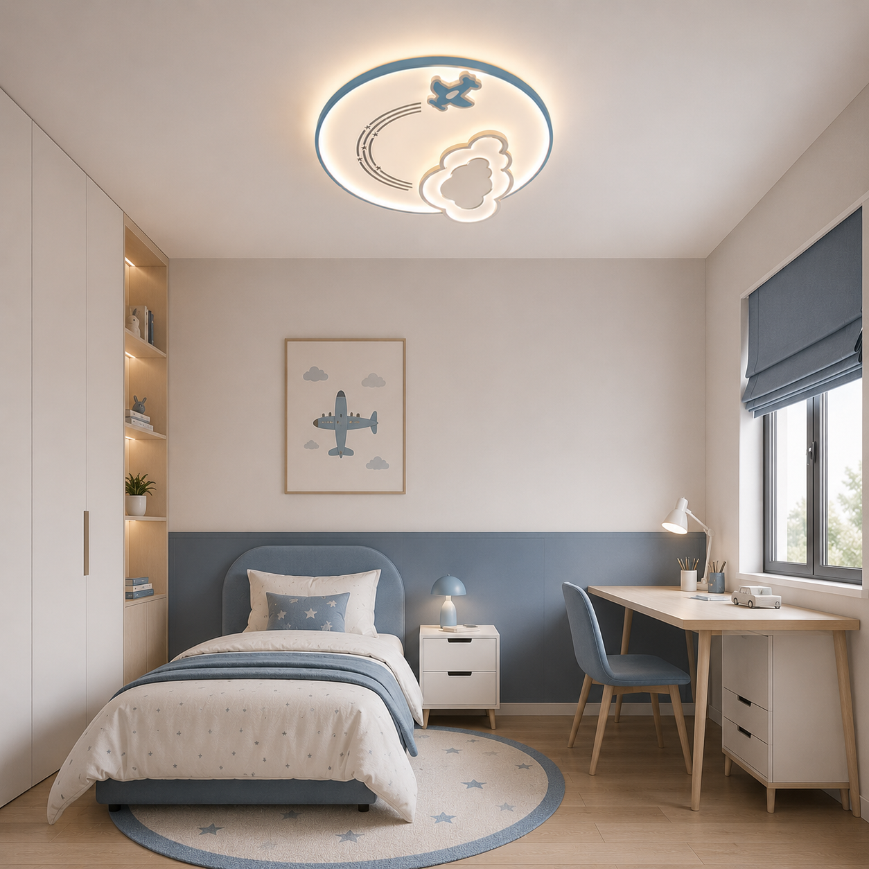 Plafonnier Décoratif Avion pour Chambre Enfant Garçon
